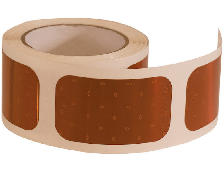 Image of 3.5 Inch Amber Rectangular DOT Stick-On Reflectors - 500 Per Roll from Buyers Products. Part number: 5623521