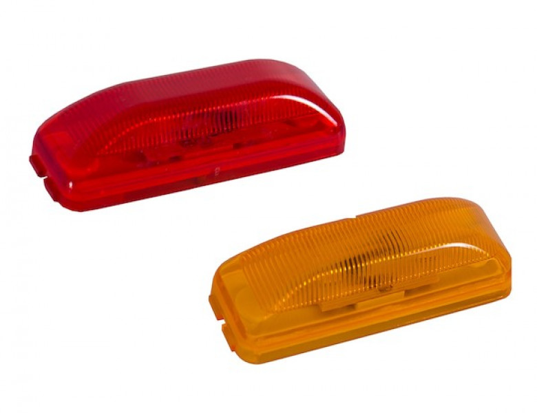 Image of 3.75 Inch Red Rectangular Marker/Clearance Light With 2 LED from Buyers Products. Part number: 5623812