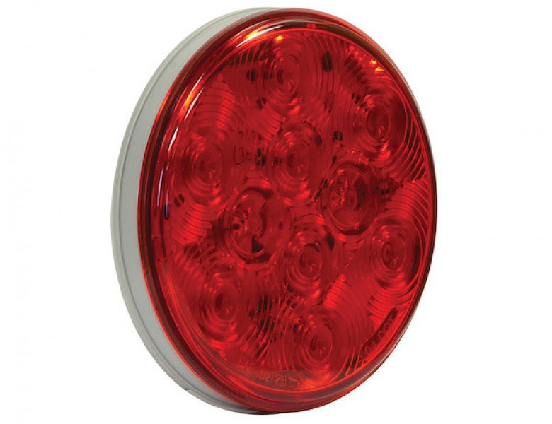 Image of 4 Inch Red Round Stop/Turn/Tail Light With 10 LEDs Kit (PL-3 Connection, Includes Grommet and Plug) from Buyers Products. Part number: 5624110