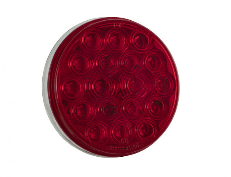 Image of 4 Inch Red Round Stop/Turn/Tail Light Kit with 18 LEDs (PL-3 Connection, Includes Grommet and Plug) from Buyers Products. Part number: 5624118