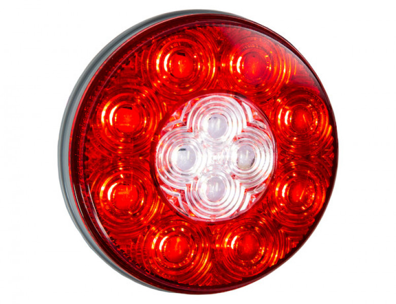 Image of 4 Inch Round Combination Stop/Turn/Tail & Backup Light (Light Only, Sold in Multiples of 10) from Buyers Products. Part number: 5624130