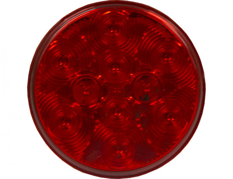 Image of 4 Inch Red Round Stop/Turn/Tail Light With 10 LED With AMP-Style Connection from Buyers Products. Part number: 5624151