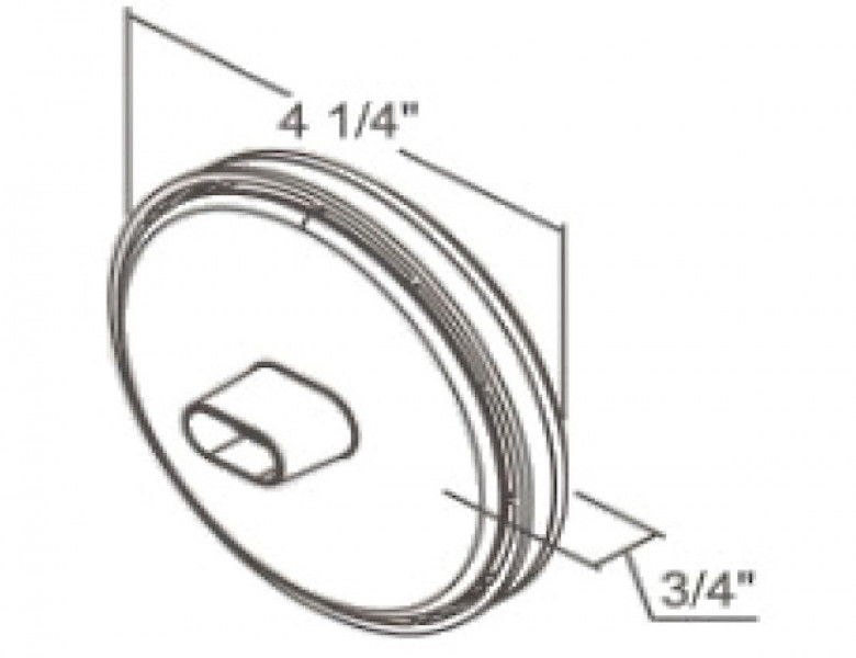 Image of 4 Inch Red Round Stop/Turn/Tail Light With 10 LED With AMP-Style Connection from Buyers Products. Part number: 5624151