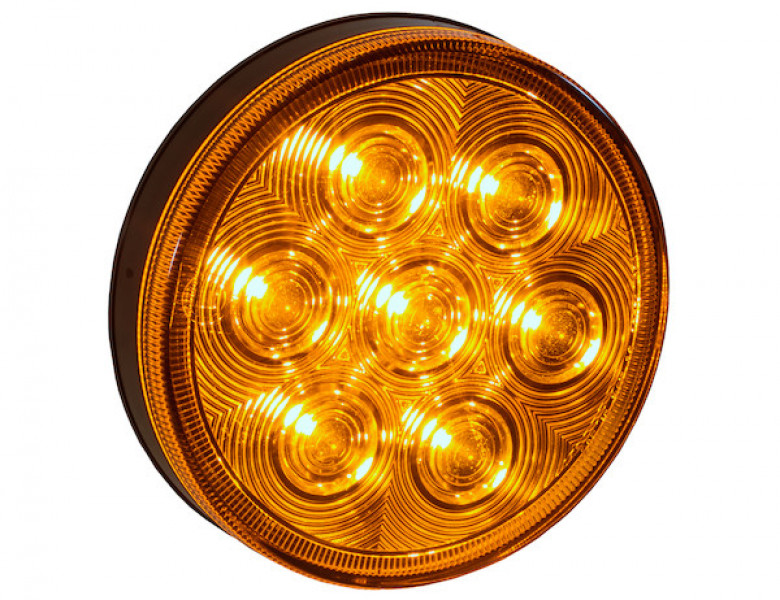 Image of 4 Inch Amber Round Turn & Park Light With 7 LEDs from Buyers Products. Part number: 5624207