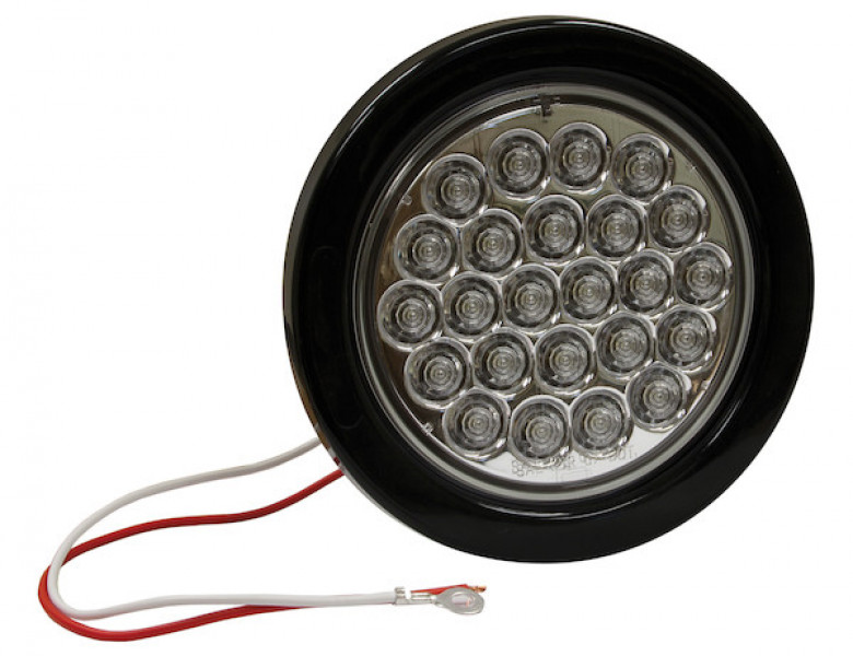 Image of 4 Inch Clear Round Backup Light Kit With 24 LEDs (PL-2 Connection, Includes Grommet and Plug) from Buyers Products. Part number: 5624324