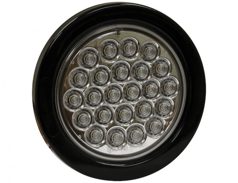 Image of 4 Inch Clear Round Backup Light Kit With 24 LEDs (PL-2 Connection, Includes Grommet and Plug) from Buyers Products. Part number: 5624324