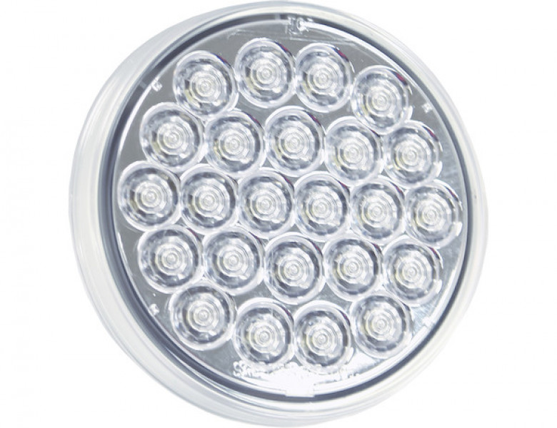 Image of 4 Inch Clear Round Backup Light Kit With 24 LEDs (PL-2 Connection, Includes Grommet and Plug) from Buyers Products. Part number: 5624324