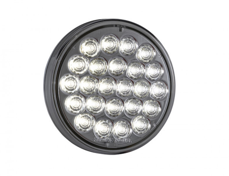 Image of 4 Inch Clear Round Backup Light Kit With 24 LEDs (PL-2 Connection, Includes Grommet and Plug) from Buyers Products. Part number: 5624324