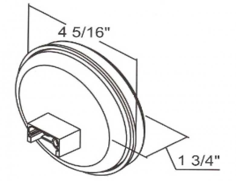 Image of 4 Inch Clear Round Backup Light Kit With 24 LEDs (PL-2 Connection, Includes Grommet and Plug) from Buyers Products. Part number: 5624324