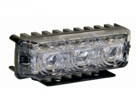 Image of 4.375 Inch Clear Rectangular Projector Light With 3 LED from Buyers Products. Part number: 5624433