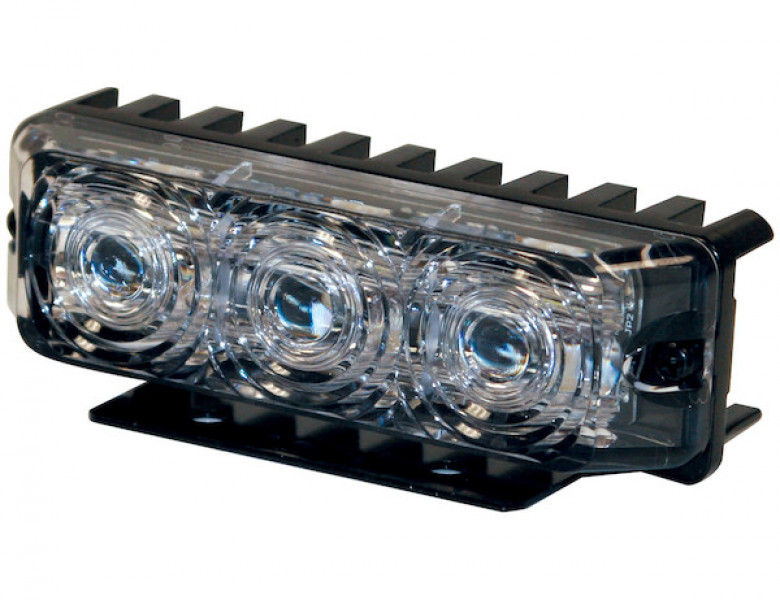 Image of 4.375 Inch Clear Rectangular Projector Light With 3 LED from Buyers Products. Part number: 5624433