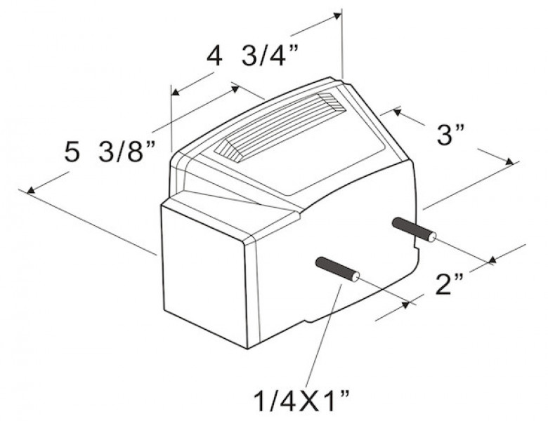 Image of Passenger Side 5 Inch Box-Style LED Stop/Turn/Tail Light for Trailers Under 80 Inches Wide from Buyers Products. Part number: 5625111