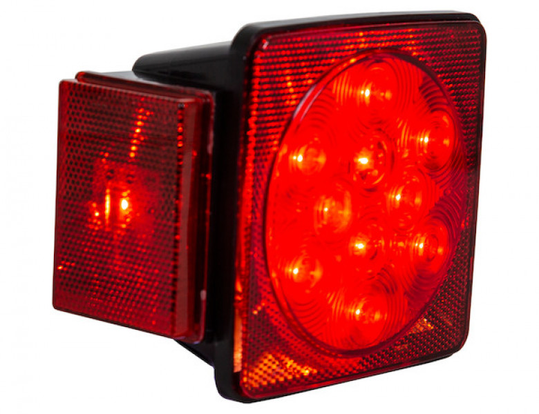 Image of Driver Side 5 Inch Box-Style LED Stop/Turn/Tail Light for Trailers Under 80 Inches Wide (Includes License Light) from Buyers Products. Part number: 5625117