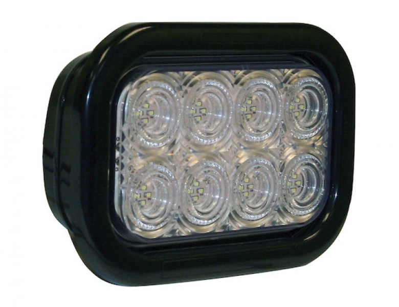 Image of 5.3 Inch Clear Rectangular Backup Light Kit with 32 LEDs (PL-2 Connection, Includes Grommet and Plug) from Buyers Products. Part number: 5625332