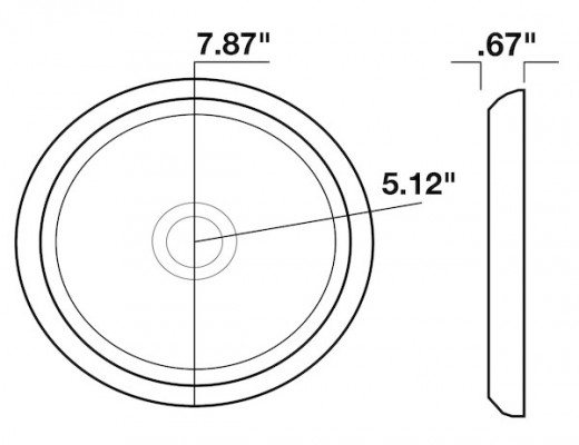 Image of 5 Inch Round LED Interior Dome Light for Remote Switch from Buyers Products. Part number: 5625336