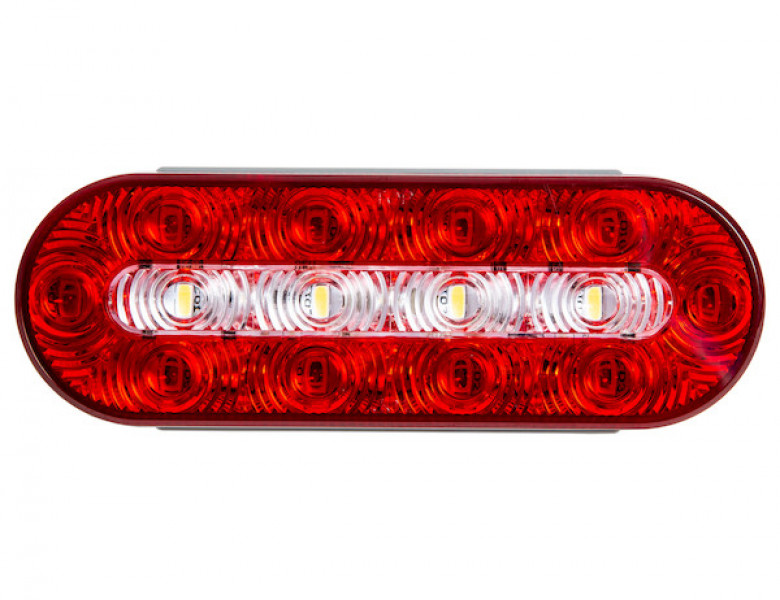 Image of 6 Inch Oval LED Combination Stop/Turn/Tail and Backup Light (Light Only) from Buyers Products. Part number: 5626130