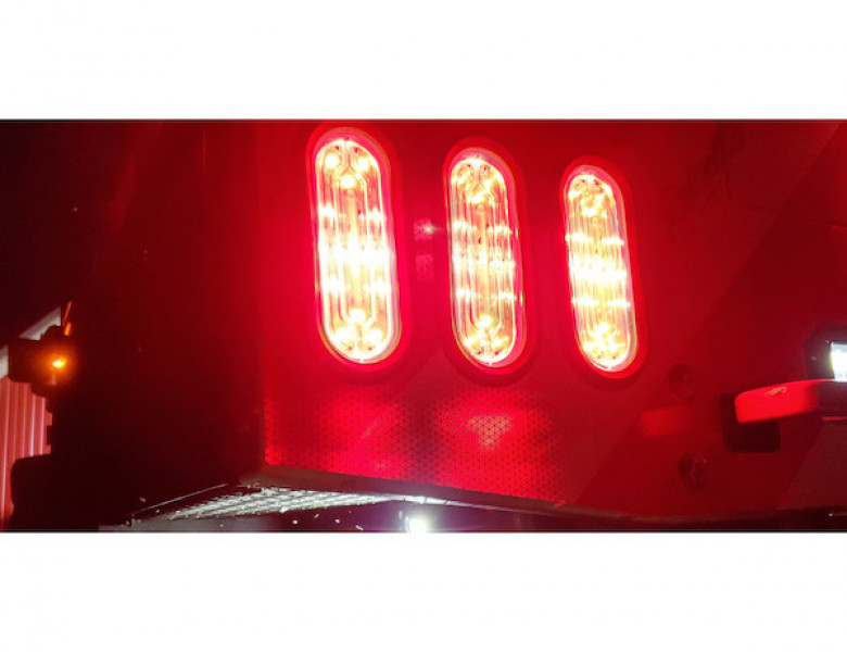 Image of 6 Inch Oval Stop/Turn/Tail + Backup Combination Light with Light Stripe LED Tubes from Buyers Products. Part number: 5626132