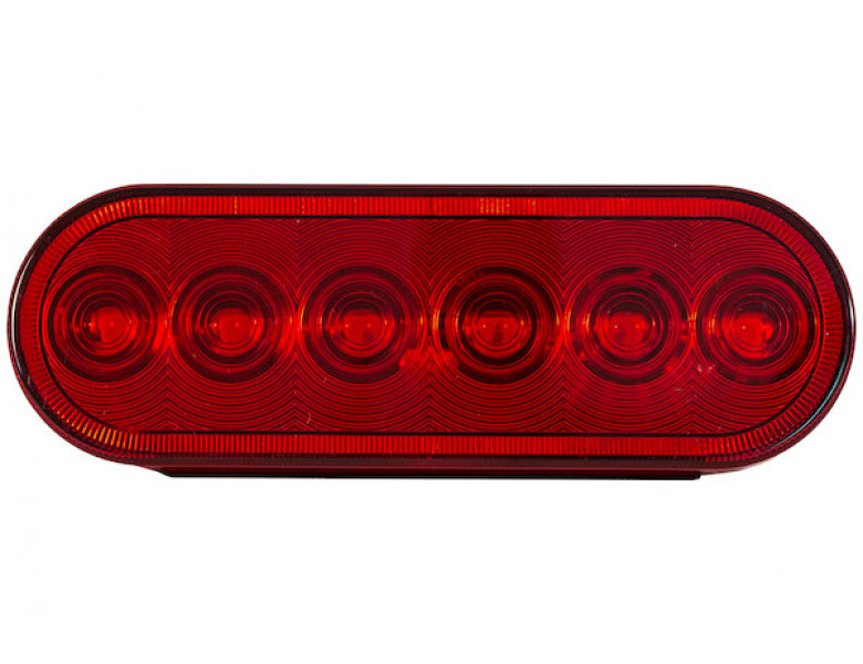 Image of 6 Inch Red Oval Stop/Turn/Tail Light With 6 LEDs - Light Only from Buyers Products. Part number: 5626156