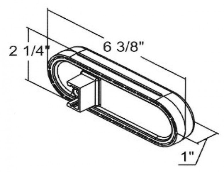 Image of Amber 6 Inch Oval Stop/Turn/Tail Light With 6 LEDs from Buyers Products. Part number: 5626206