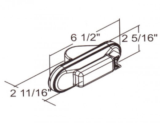 Image of 6 Inch Amber Oval Mid-Turn Signal-Side Marker Light With 9 LED from Buyers Products. Part number: 5626208