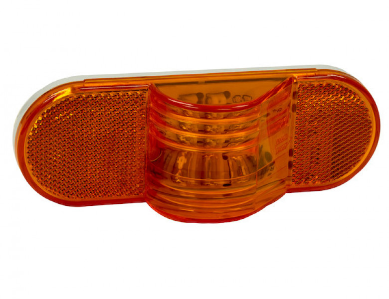 Image of 6 Inch Amber Oval Mid-Turn Signal-Side Marker Light With 9 LED from Buyers Products. Part number: 5626208