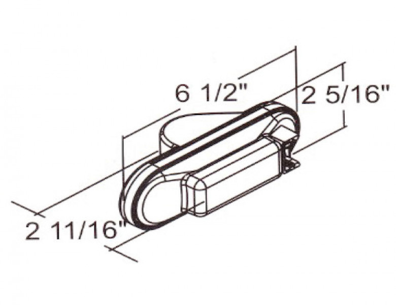 Image of 6 Inch Amber Oval Mid-Turn Signal-Side Marker Light Kit with 9 LEDs (PL-3 Connection, Includes Grommet and Plug) from Buyers Products. Part number: 5626209