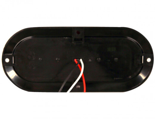 Image of 6 Inch Red Oval Stop/Turn/Tail Surface Mount Light Kit with 10 LEDs (PL-3 Connection, Includes Grommet and Plug) from Buyers Products. Part number: 5626552