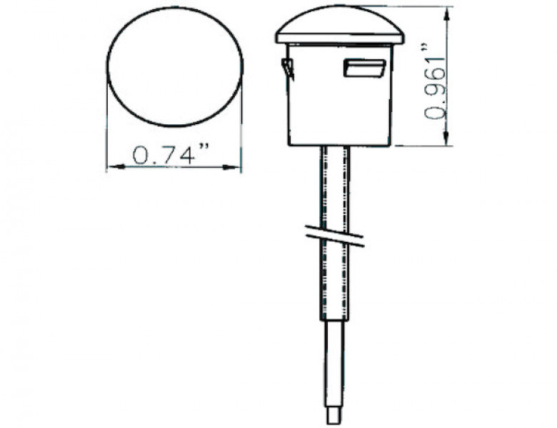 Image of .75 Inch Round Marker Clearance Lights - 3 LED Red With Male Bullets from Buyers Products. Part number: 5627513