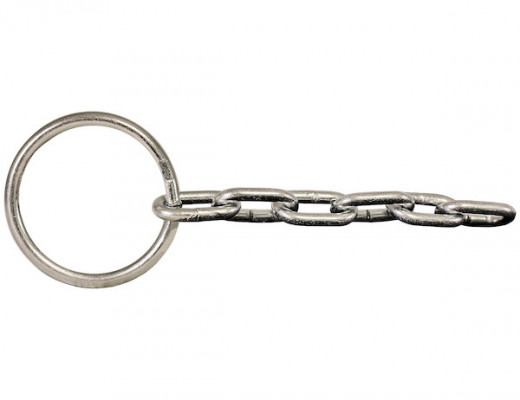 Image of Plain Welded Ring with 14 Links of Chain for L001 Tailgate Release Lever from Buyers Products. Part number: 58R14