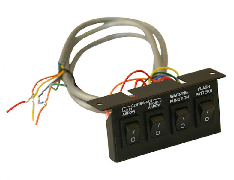 Image of Black 4-Switch Panel 3-On/Off 1-Momentary from Buyers Products. Part number: 6391204