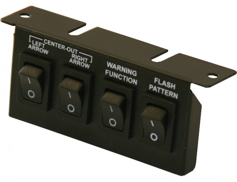 Image of Black 4-Switch Panel 3-On/Off 1-Momentary from Buyers Products. Part number: 6391204