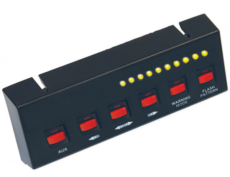 Image of Black Pre-Wired 6-Switch Panel 4-On/Off 2-Momentary from Buyers Products. Part number: 6391206