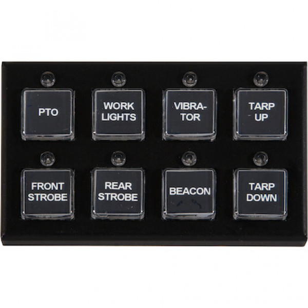 Image of 8 Function Switch Panel (Five On/Off, Three Momentary or On/Off) from Buyers Products. Part number: 6391308