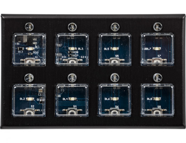 Image of 8 Function Switch Panel (Five On/Off, Three Momentary or On/Off) from Buyers Products. Part number: 6391308