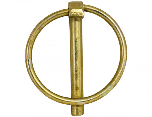 Image of Yellow Zinc Plated Linch Pin - 1/4 Diameter x 1-3/4 Inch Long with Ring from Buyers Products. Part number: 66000