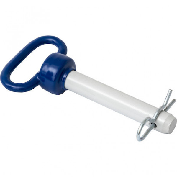 Image of Blue Poly-Coated Handle on Steel Hitch Pin - 7/8 x 4-1/2 Inch Usable Length from Buyers Products. Part number: 66122