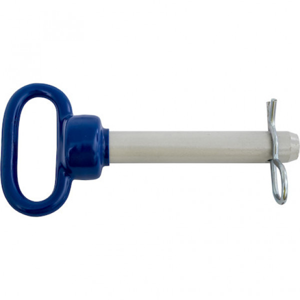 Image of Blue Poly-Coated Handle on Steel Hitch Pin - 7/8 x 4-1/2 Inch Usable Length from Buyers Products. Part number: 66122