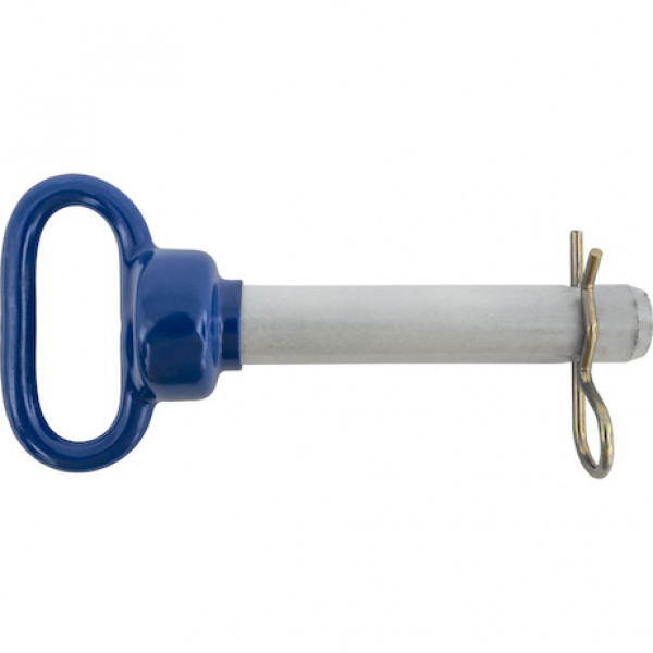 Image of Steel Hitch Pin w/Blue Poly-Coated Handle - 1 x 4-1/2 Inch Usable Length from Buyers Products. Part number: 66127