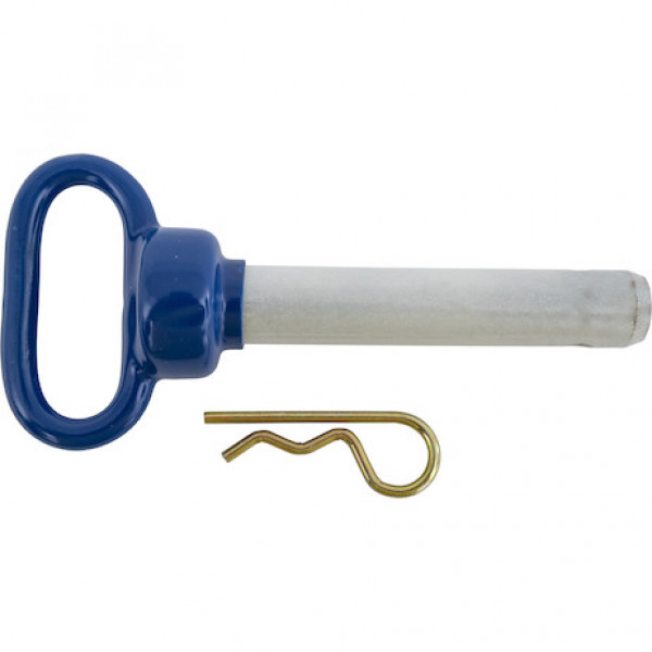 Image of Steel Hitch Pin w/Blue Poly-Coated Handle - 1 x 4-1/2 Inch Usable Length from Buyers Products. Part number: 66127