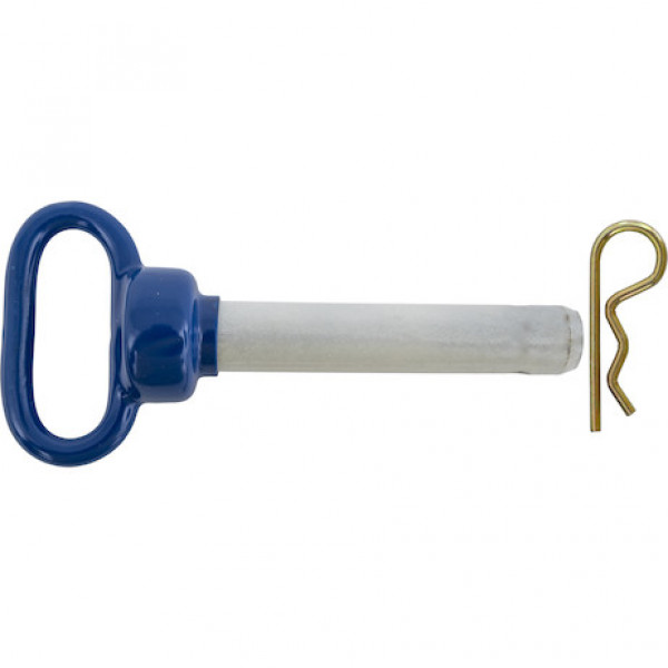 Image of Steel Hitch Pin w/Blue Poly-Coated Handle - 1 x 4-1/2 Inch Usable Length from Buyers Products. Part number: 66127