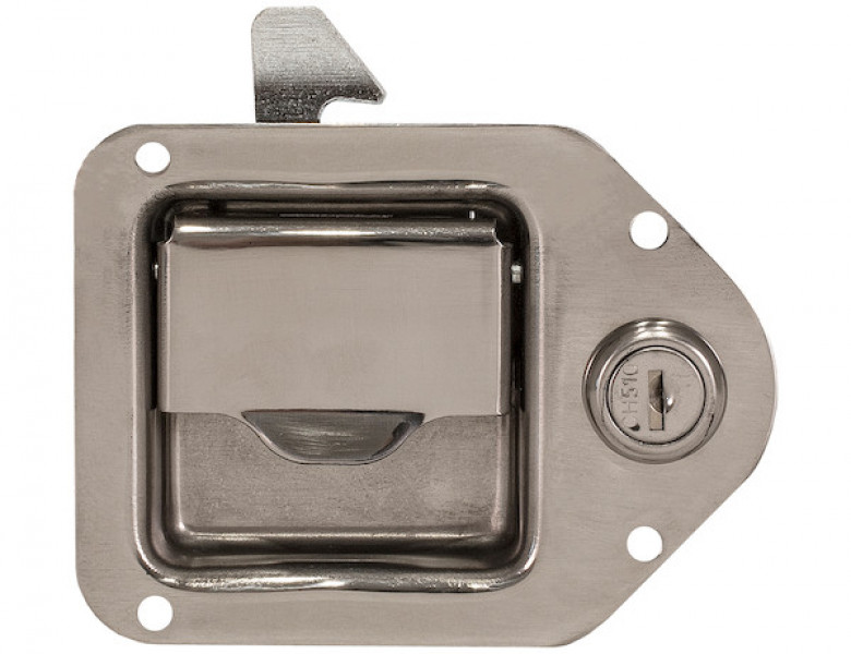 Image of Mini Stainless Steel Tear-Drop Locking Paddle Latch from Buyers Products. Part number: 8000SSL