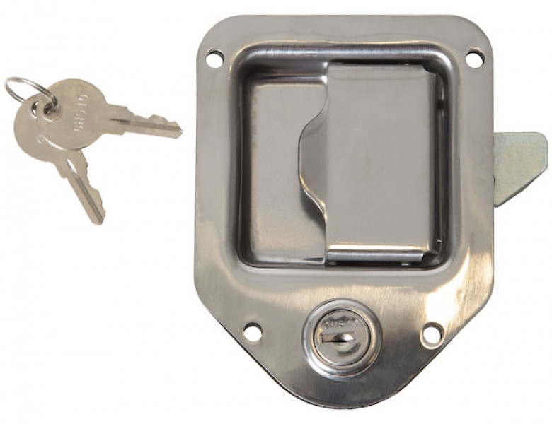 Image of Mini Stainless Steel Tear-Drop Locking Paddle Latch from Buyers Products. Part number: 8000SSL