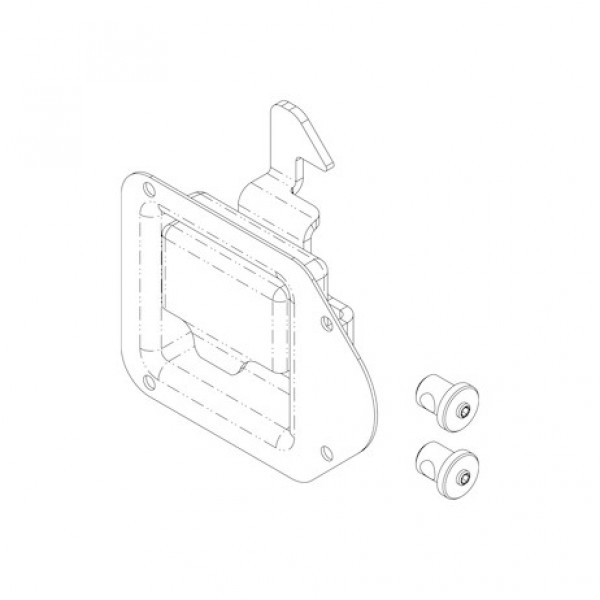 Image of Mini Stainless Steel Tear-Drop Non-Locking Paddle Latch from Buyers Products. Part number: 8000SSN