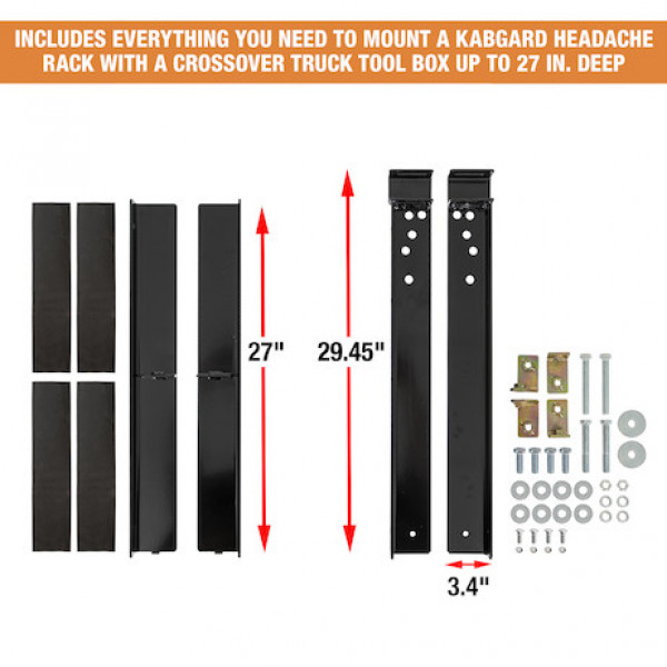 Image of Kabgardounting Kit for Extra Wide Crossover Toolbox from Buyers Products. Part number: 85164