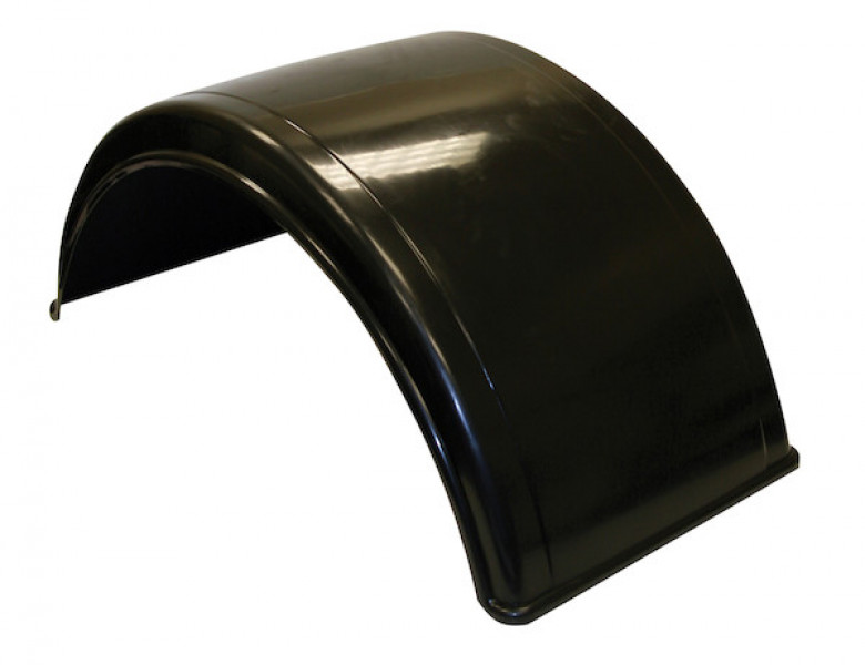 Image of Smooth Black Polyethylene Fender-Fits Minimum 19.5 Inch Dual Rear Wheels from Buyers Products. Part number: 8590195