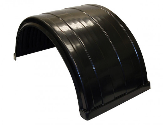 Image of Ribbed Black Polyethylene Fender-Fits Up to 24.5 Inch Dual Rear Wheels from Buyers Products. Part number: 8590245