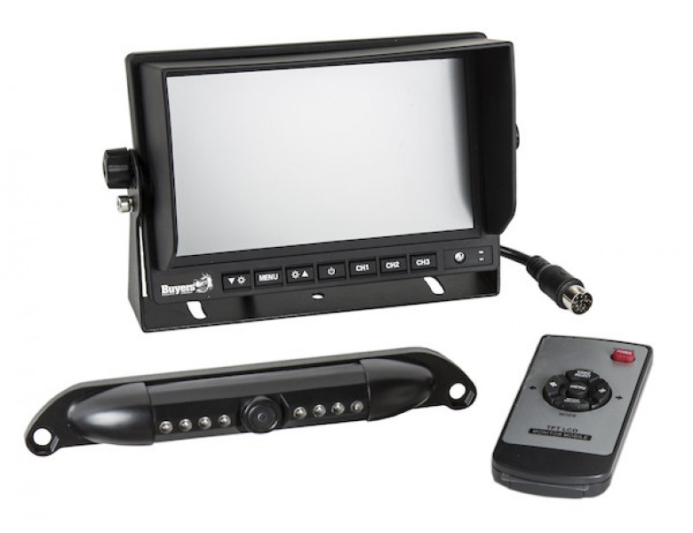 Image of Backup Camera System with License Plate Night Vision Backup Camera from Buyers Products. Part number: 8883010