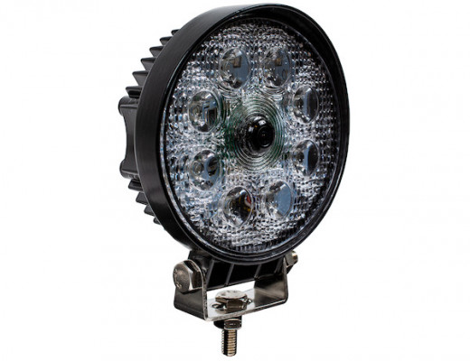 Image of Round LED Flood Light with Built-In Backup Camera from Buyers Products. Part number: 8883110