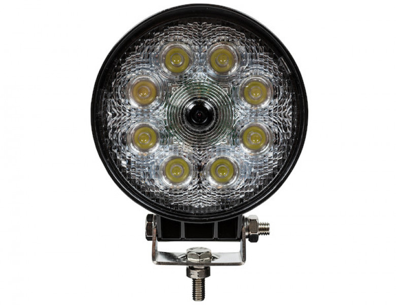 Image of Round LED Flood Light with Built-In Backup Camera from Buyers Products. Part number: 8883110