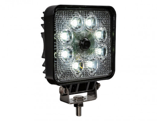 Image of Square LED Flood Light with Built-In Backup Camera from Buyers Products. Part number: 8883111